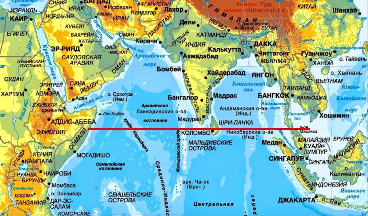 Зарубежная Азия моря заливы проливы