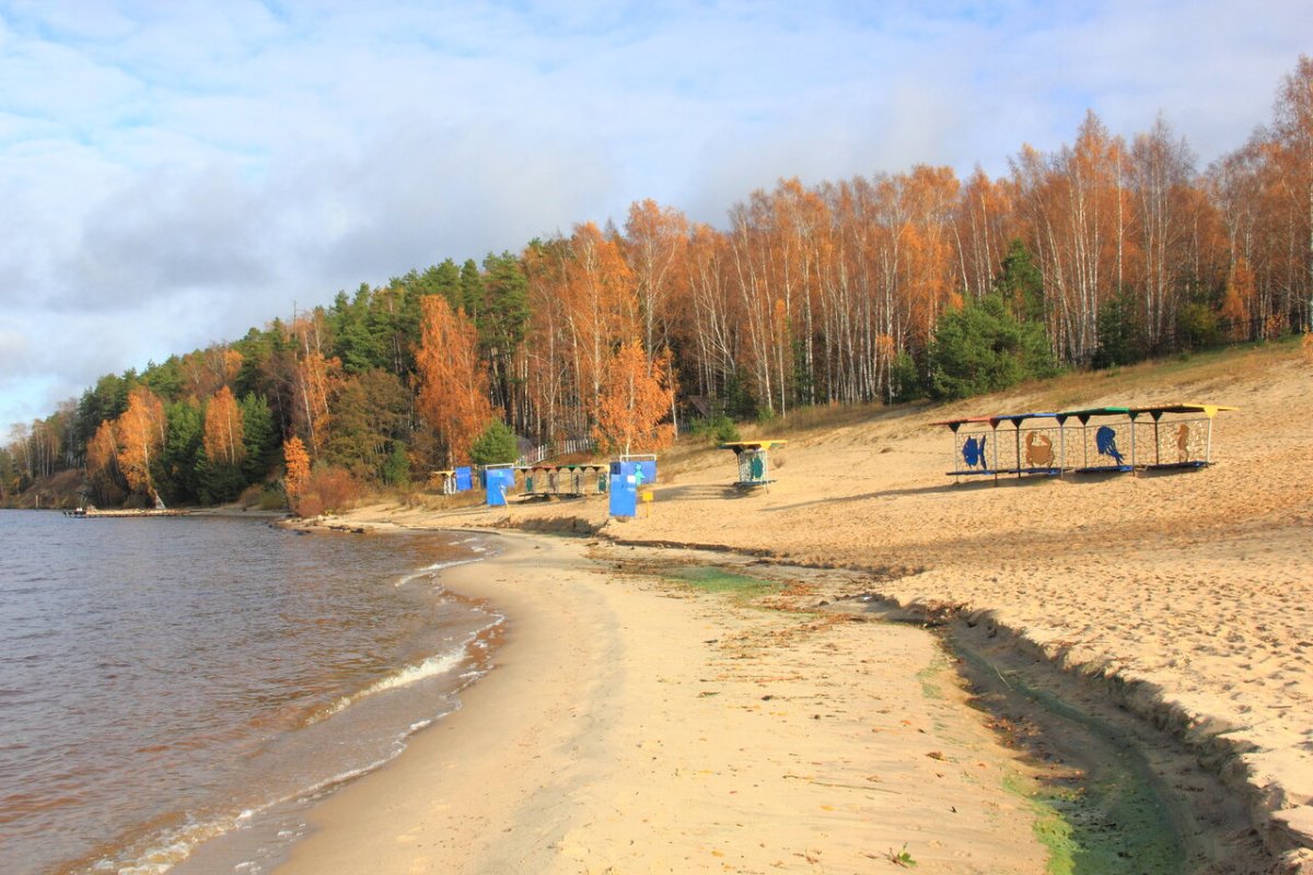 Пляж Буревестник Городец