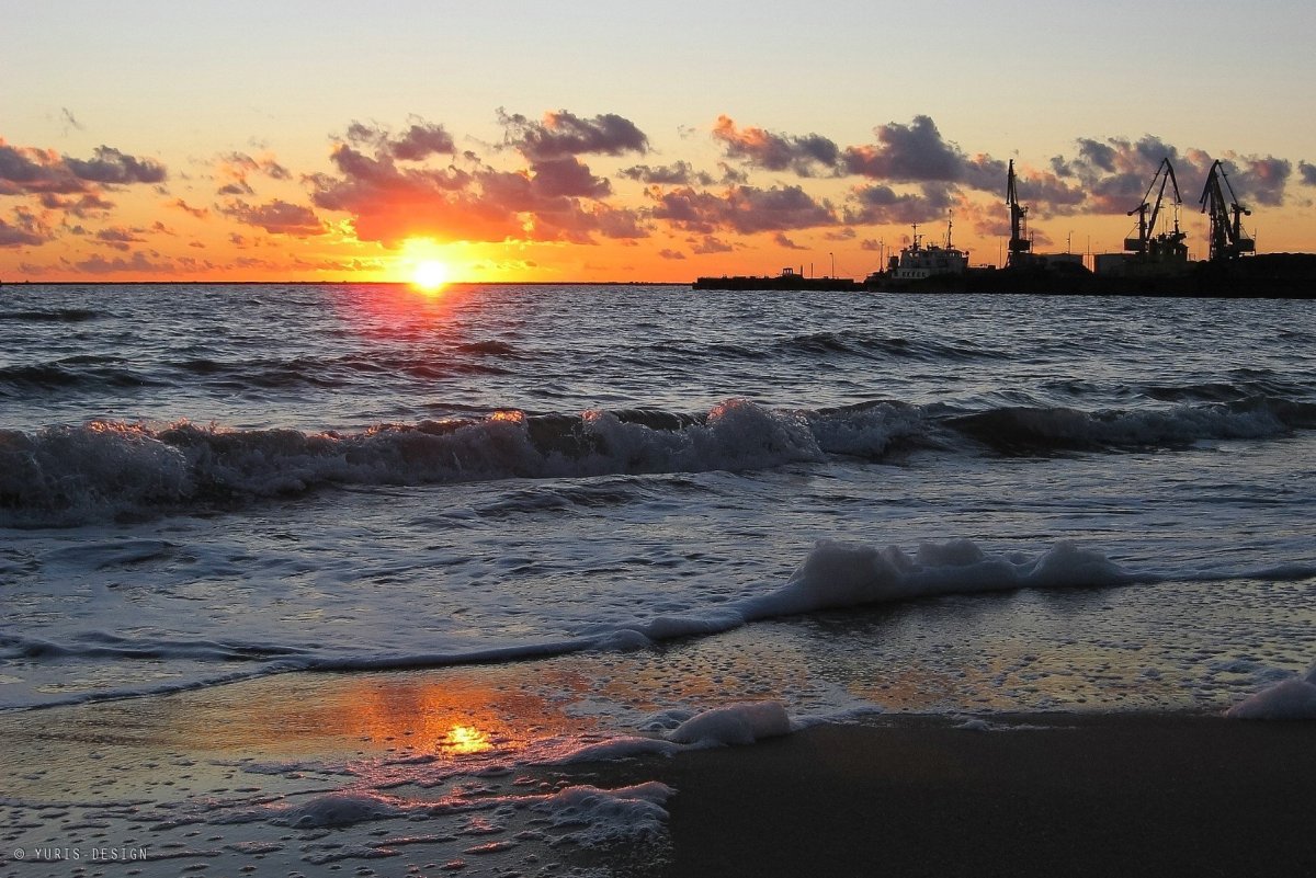 Азовское море Бердянск закат
