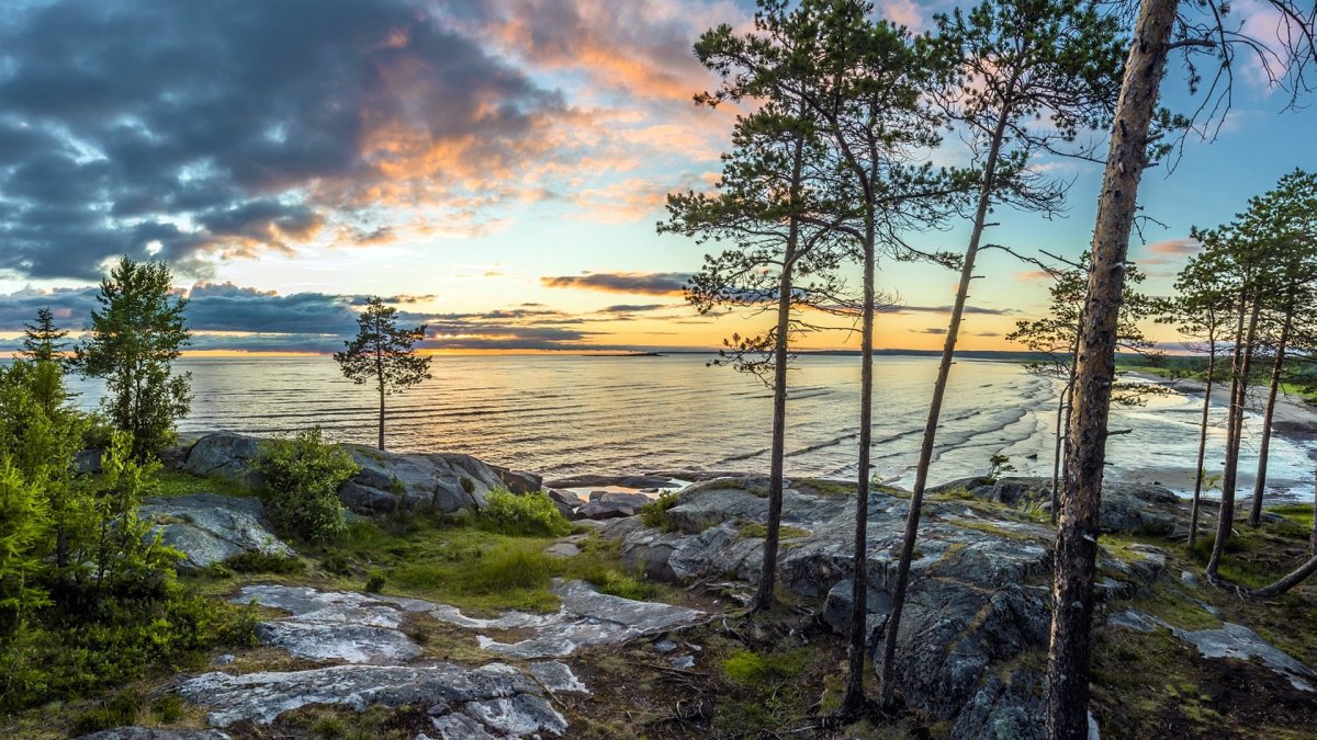 Берег Онега белое море