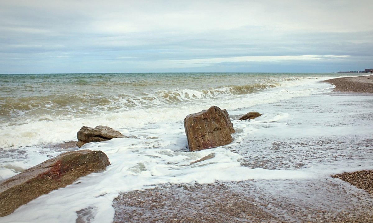 Белое море пляж дикий