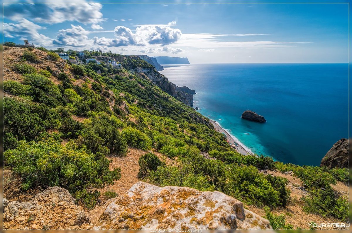 Яшмовый пляж в Крыму мыс Фиолент