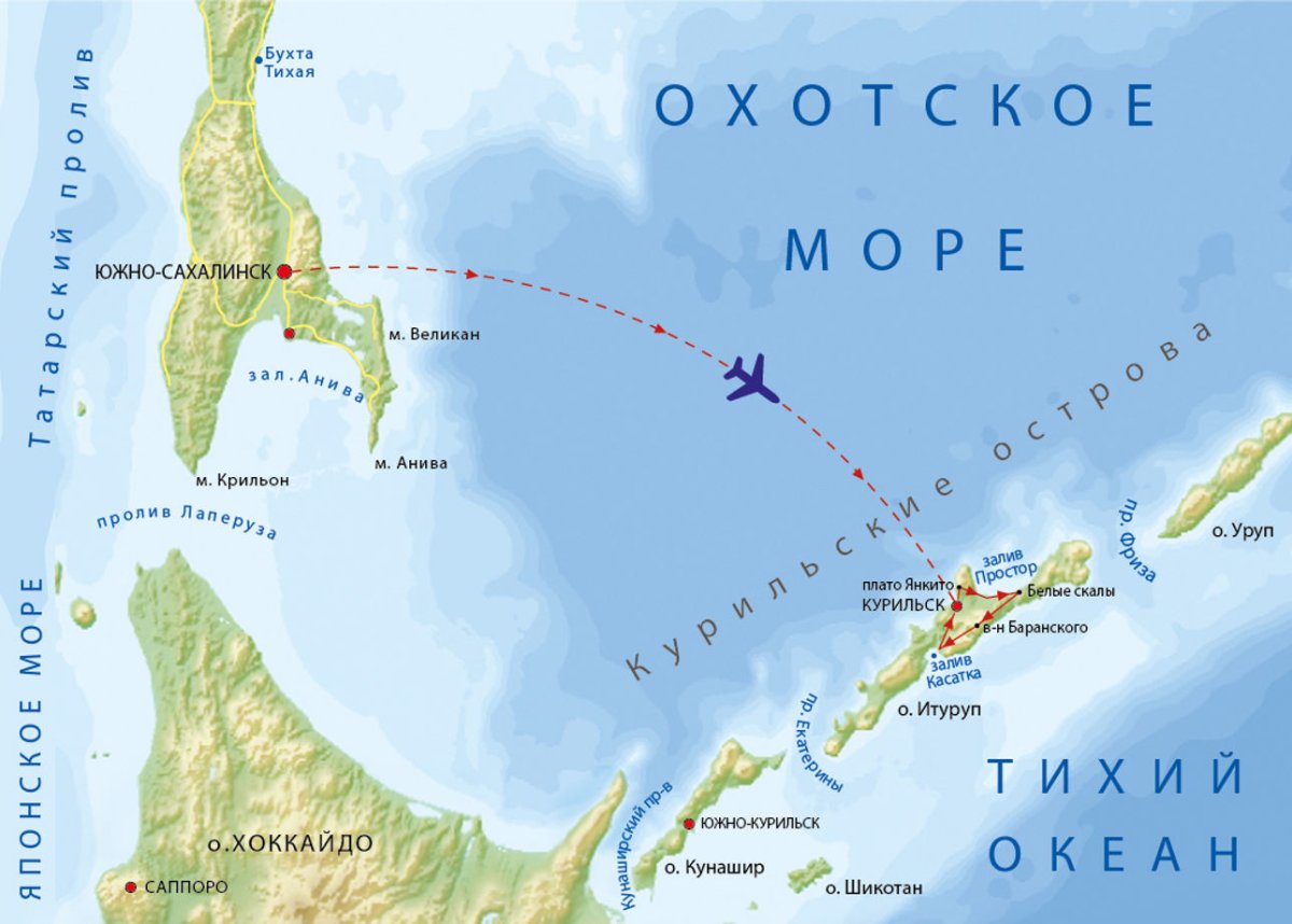 Острова Итуруп Кунашир Шикотан