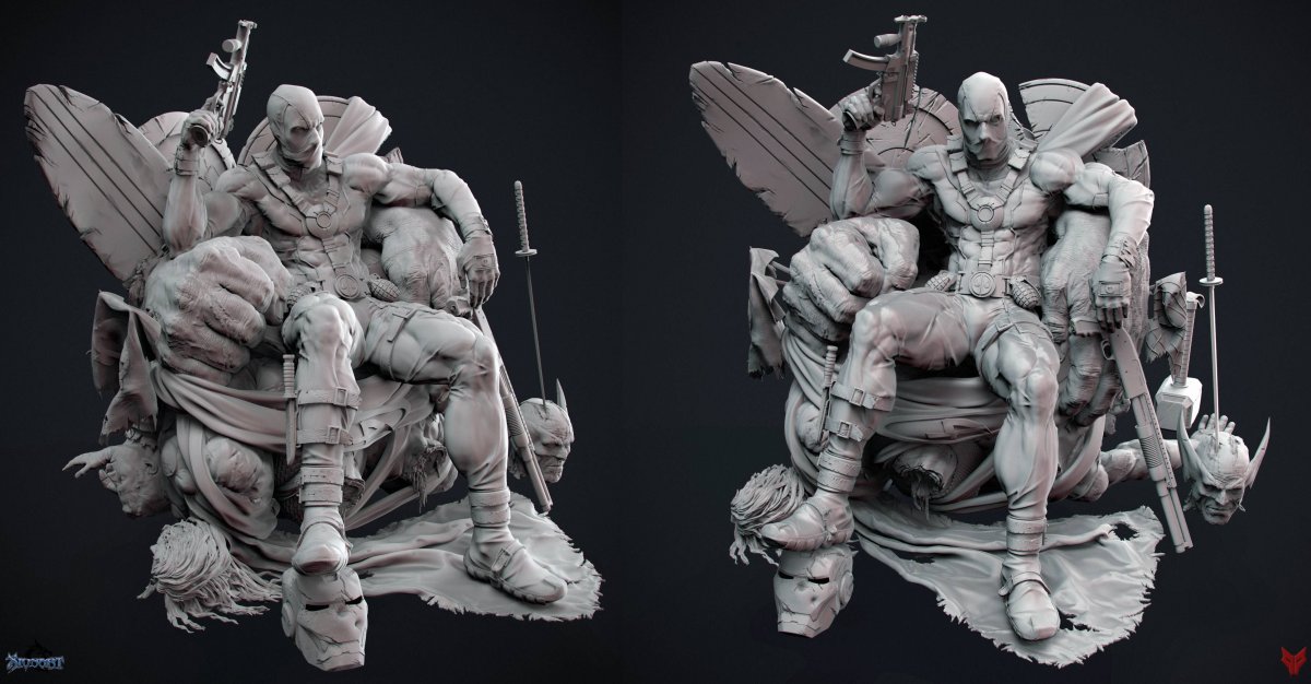 Zbrush 3d статуи