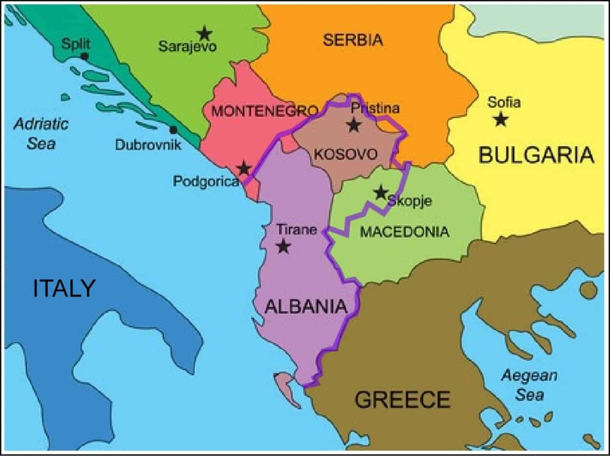 Великая Албания карта