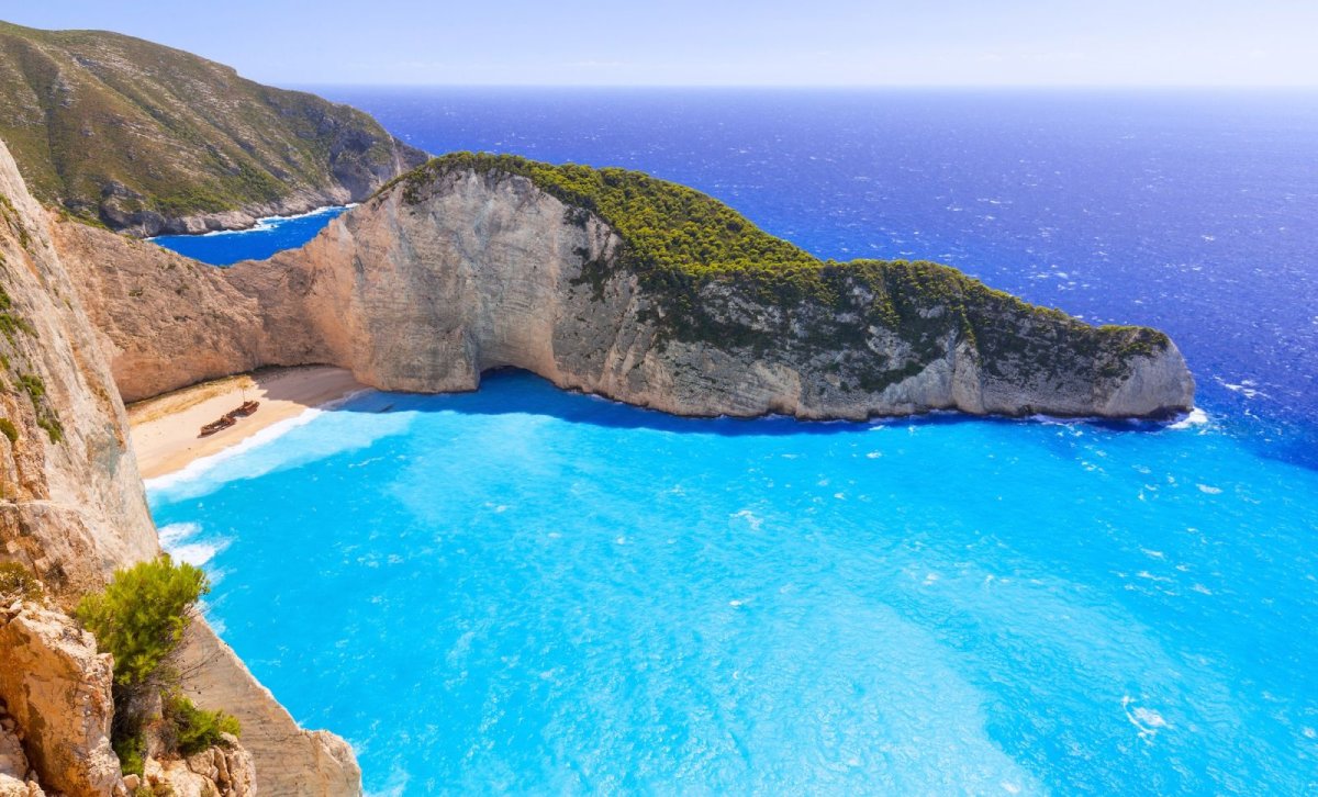 Греция пляж панорама