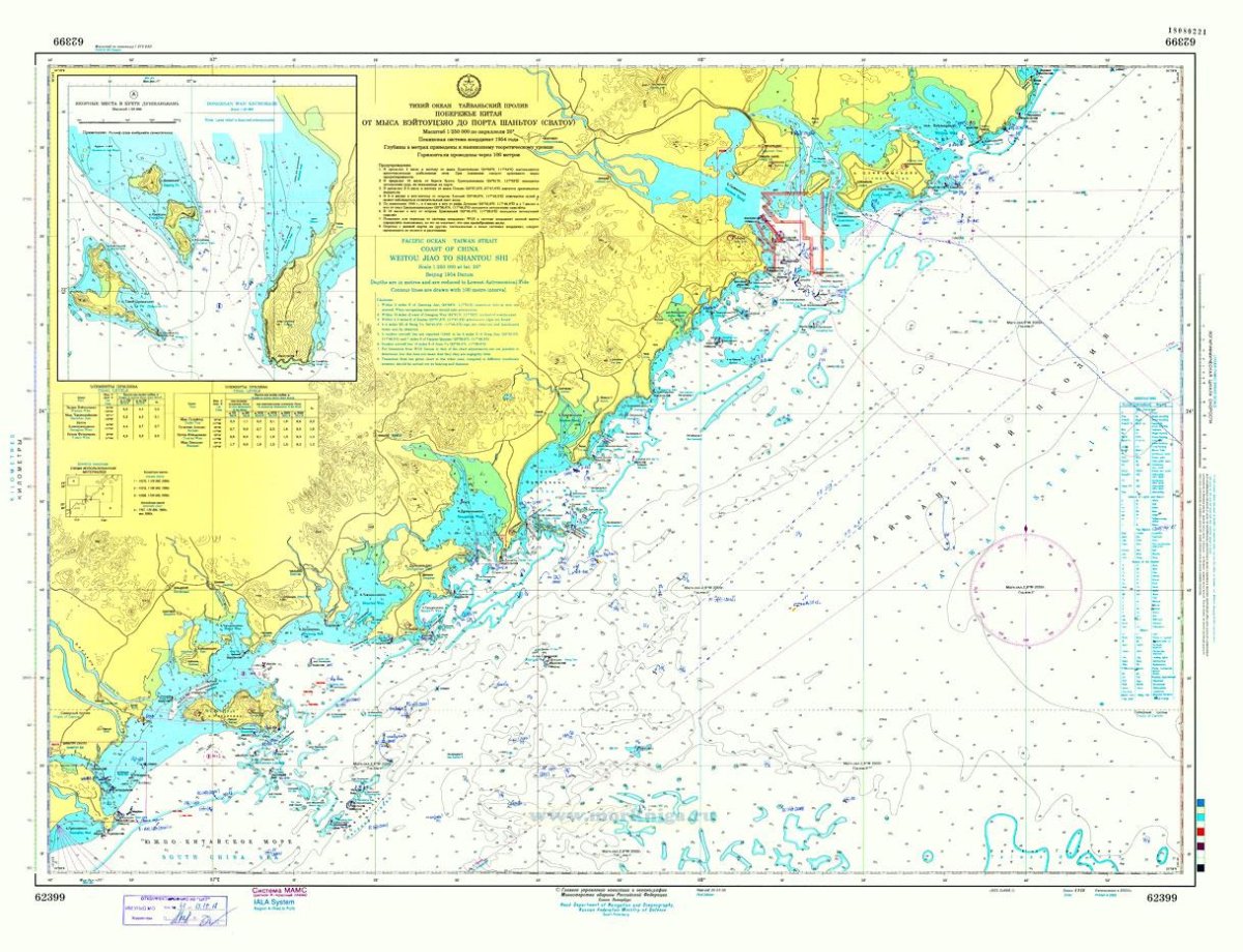 Навигационная карта японского моря