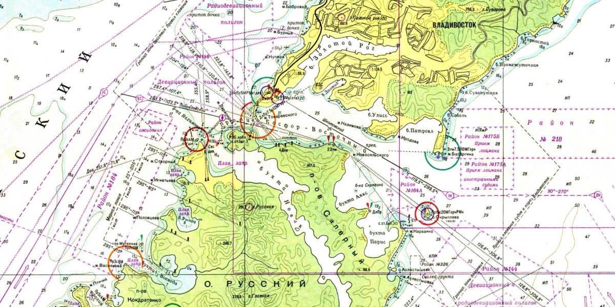 Залив Петра Великого морская карта