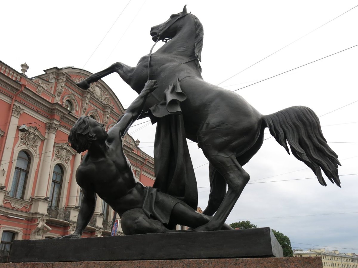 Петр Клодт скульптуры в Петергофе