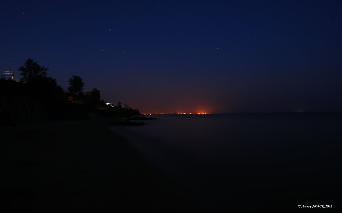 Ночной пейзаж Азовского моря