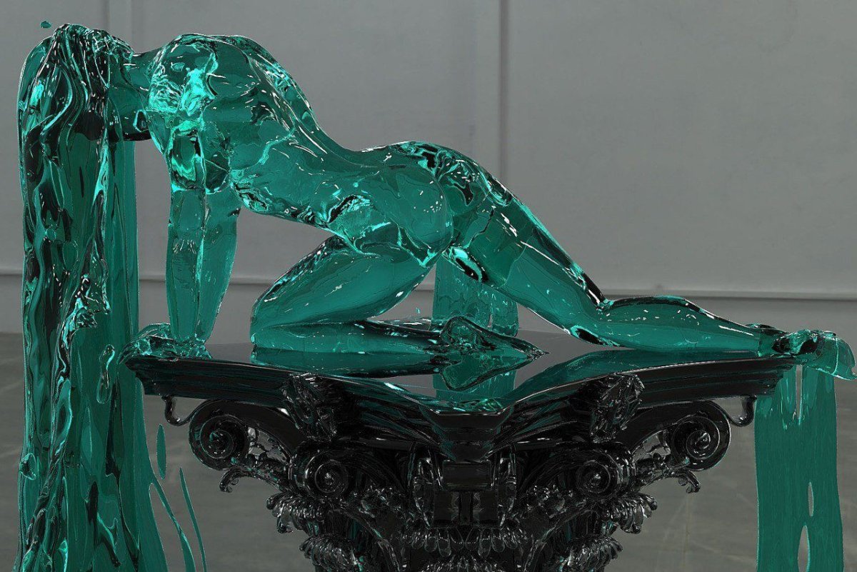 Скульптура из стекла художник Alexandra Reeves.