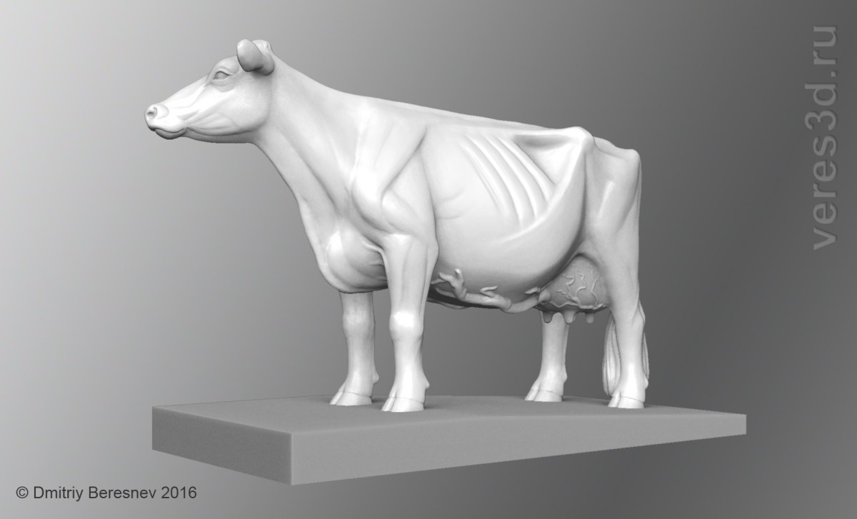 Корова 3d модель для принтера