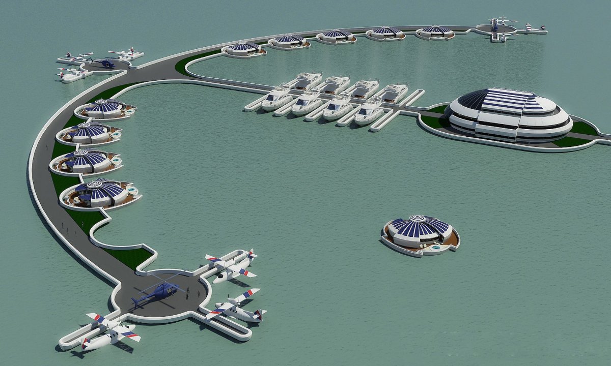 Плавучий остров Solar Floating Resort