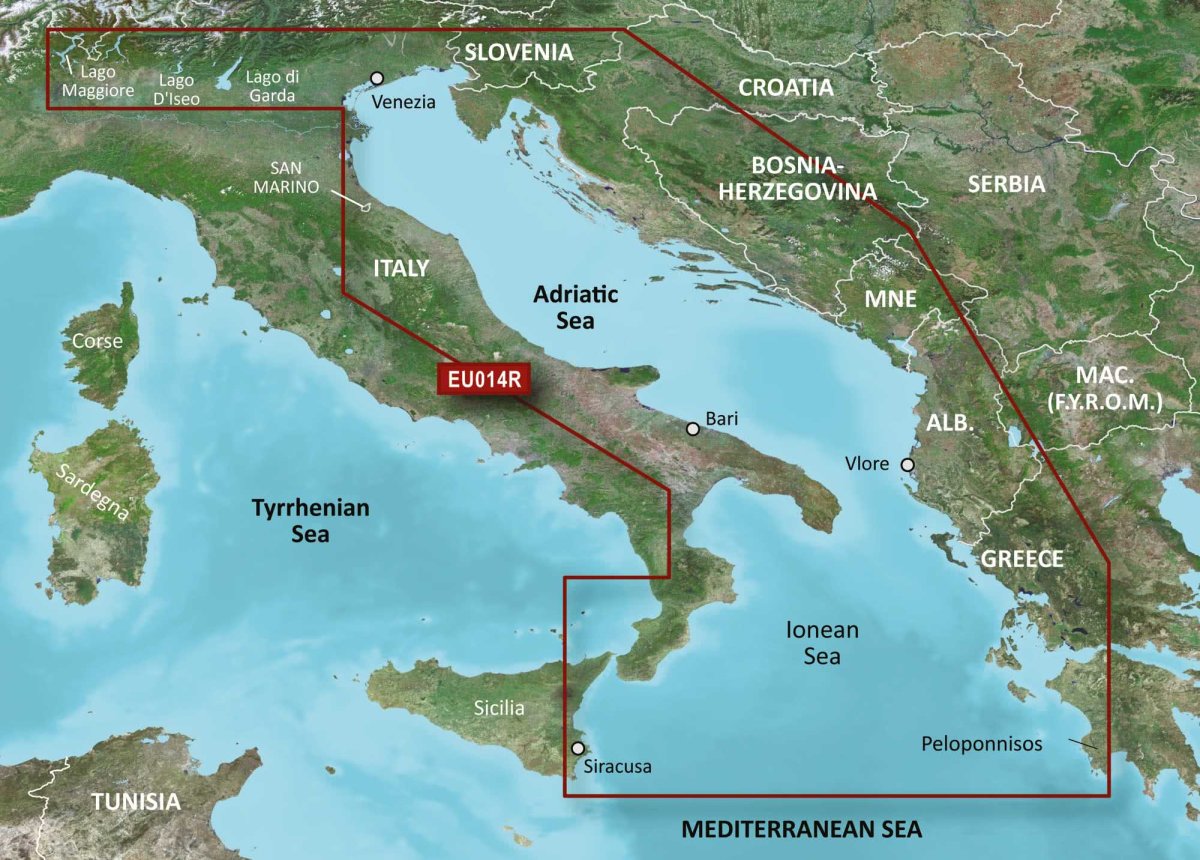 Адриатическое море на карте