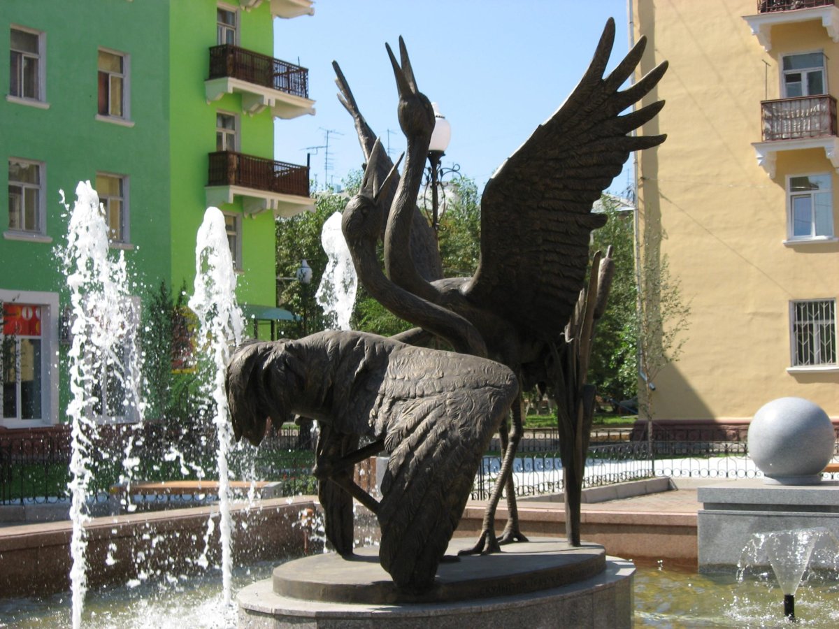 Фонтан Журавли Красноярск