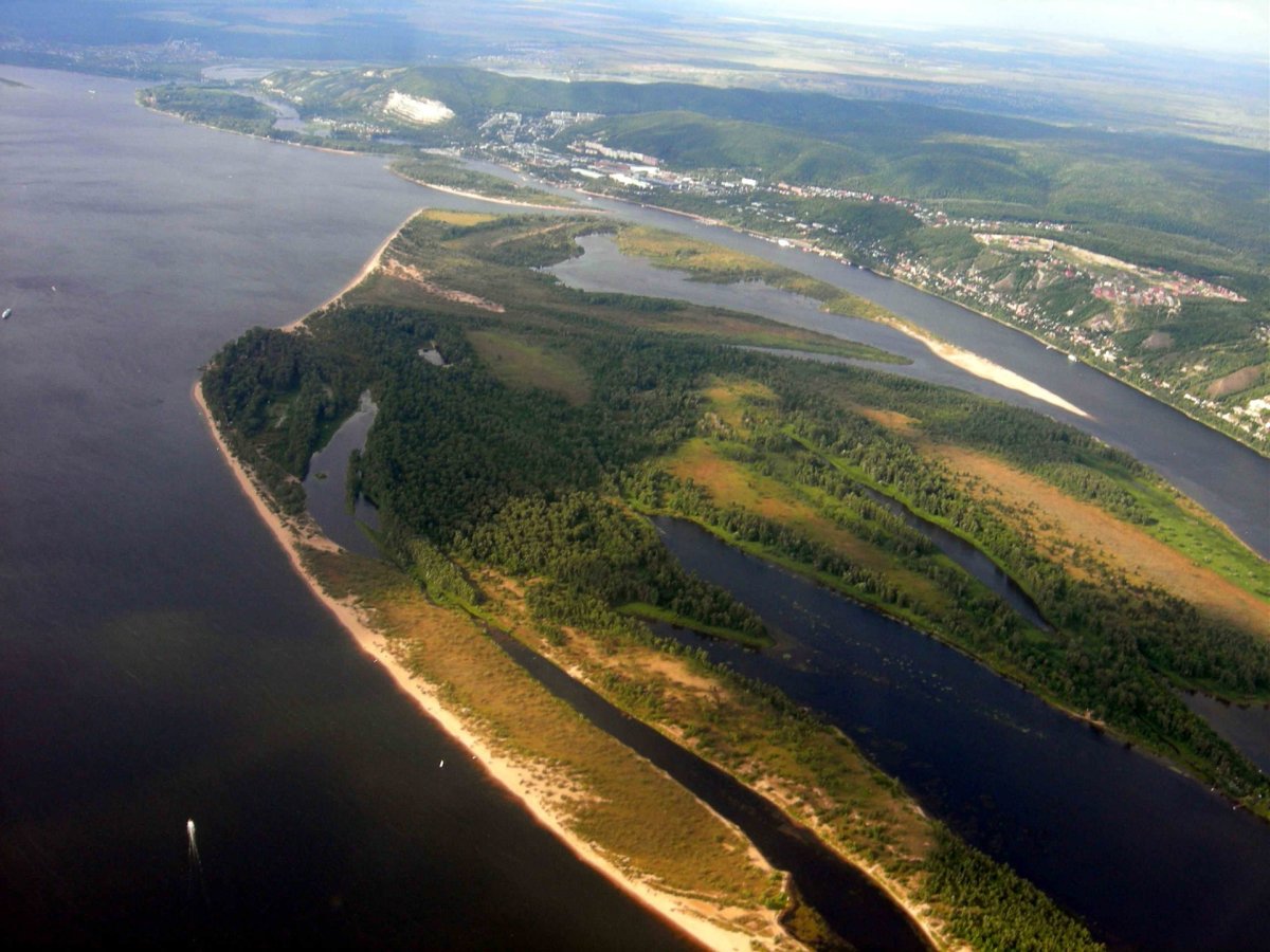 Самара Волга остров зелененький