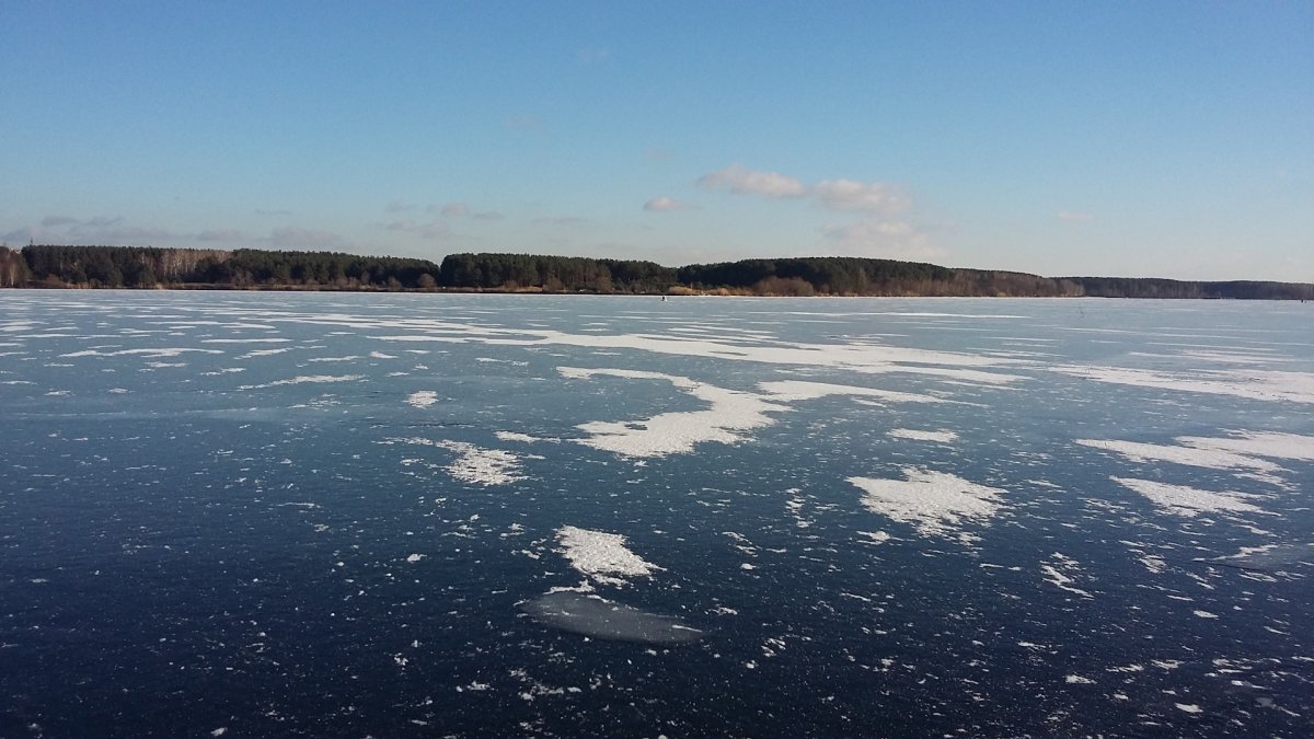 Водохранилище Воронеж зима