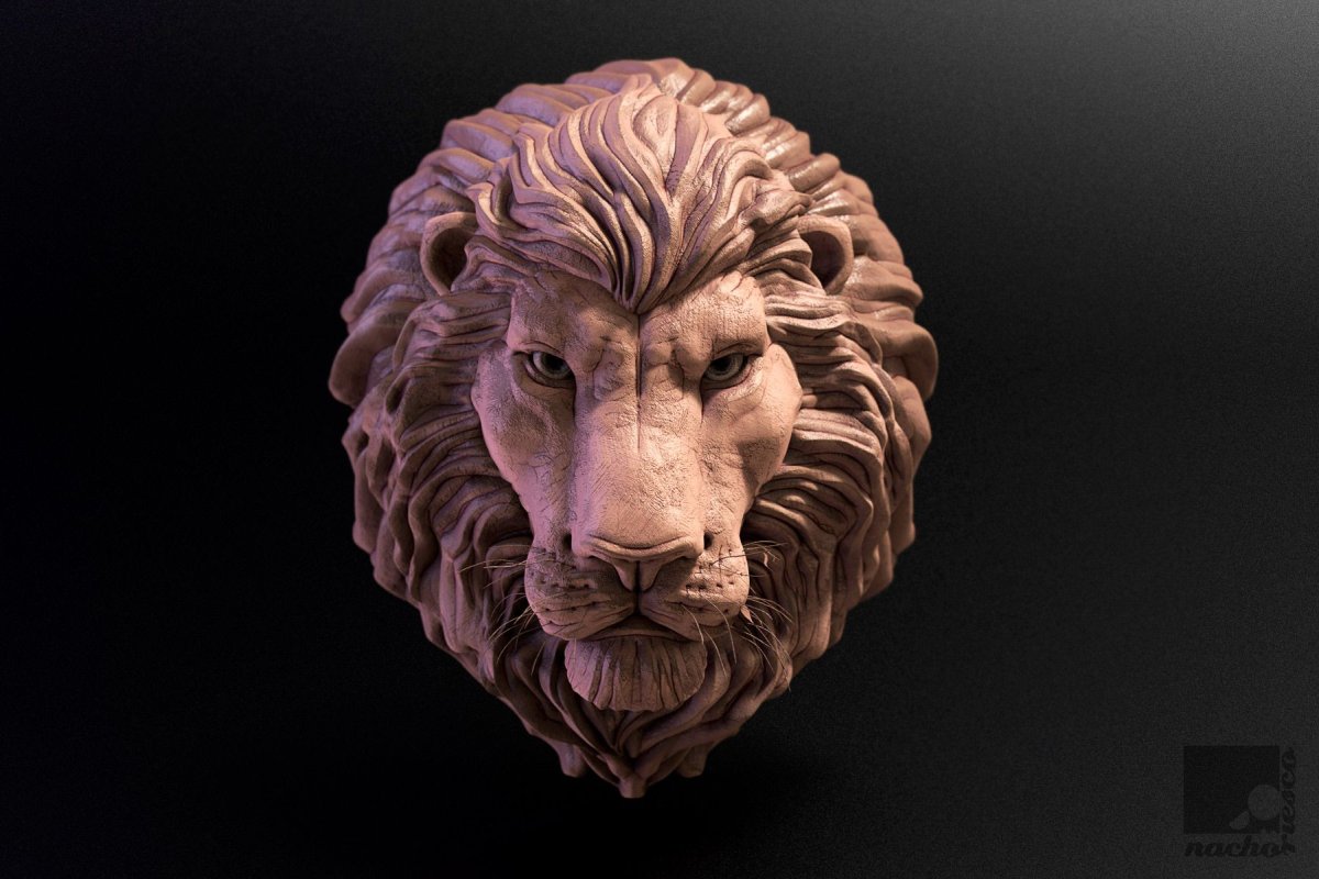 Zbrush Лев