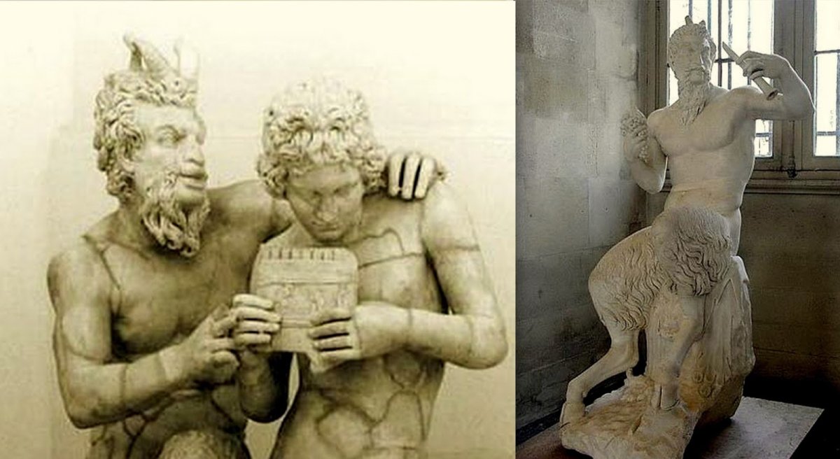 Пан и Дафнис скульптура