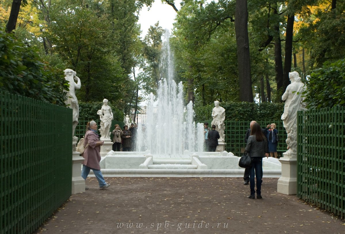 Каскады фонтаны летний сад Санкт-Петербург