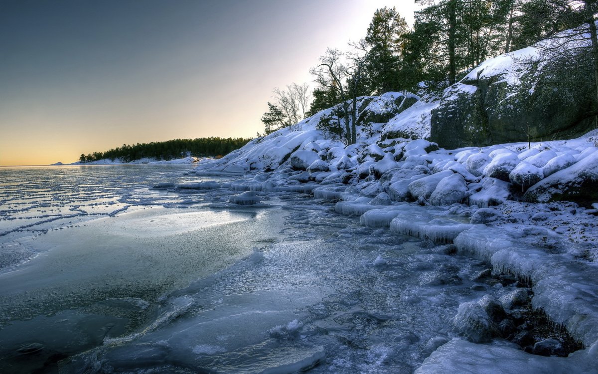 Замерзшая река Кыштым