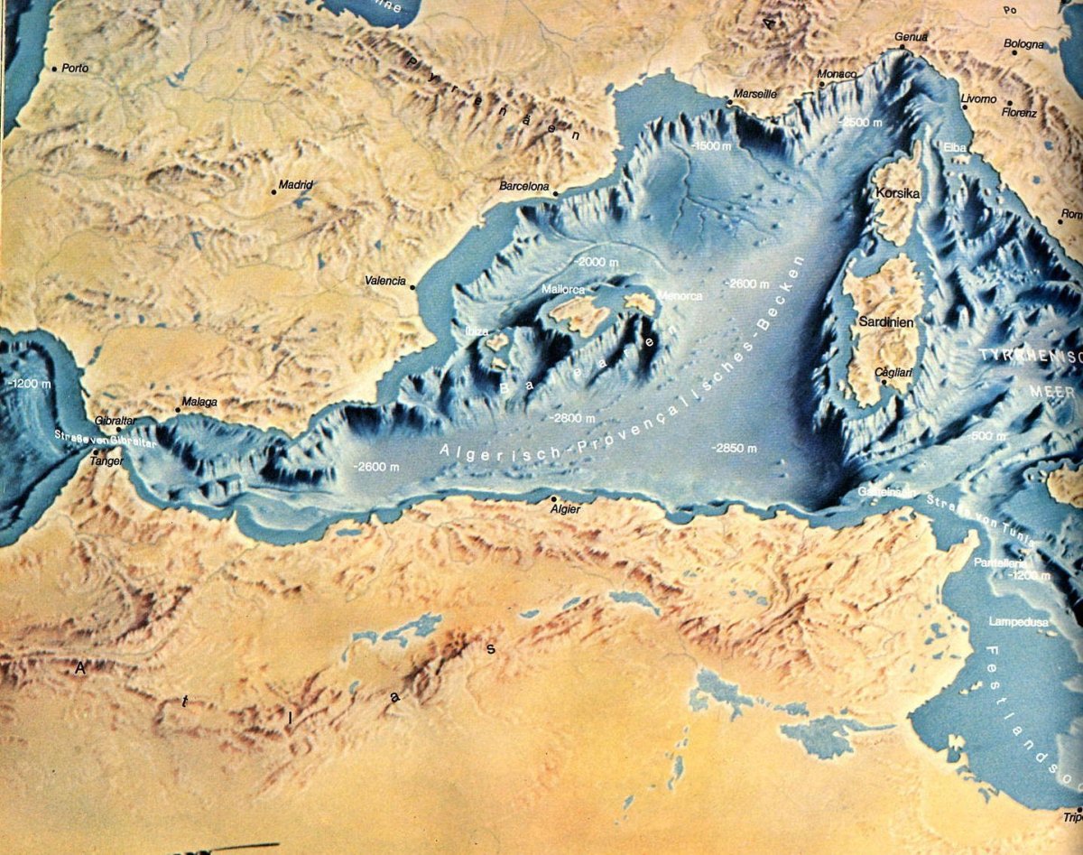 Рельеф дна черного моря моря