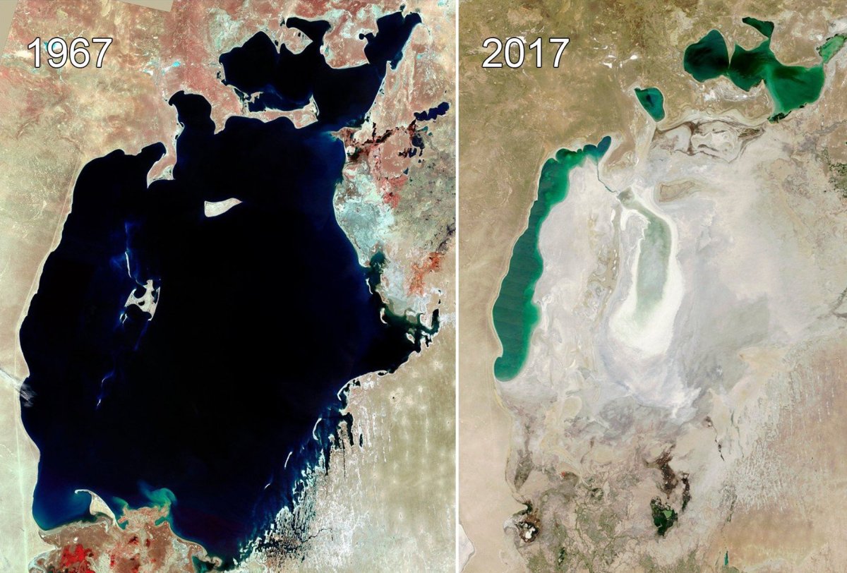 Карта Аральского моря 2019