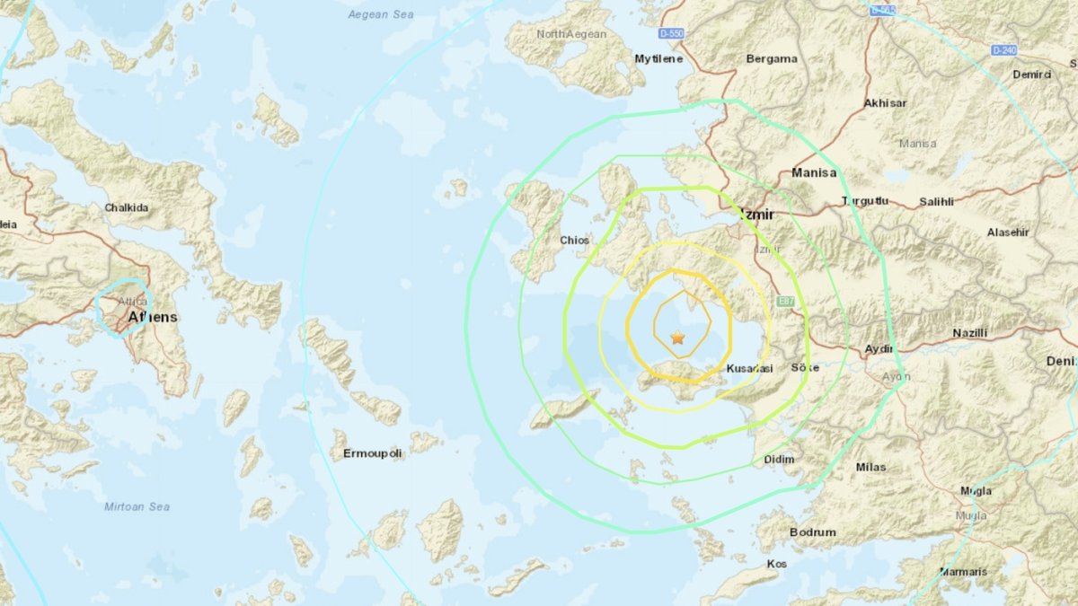 Эгейское море на карте Евразии