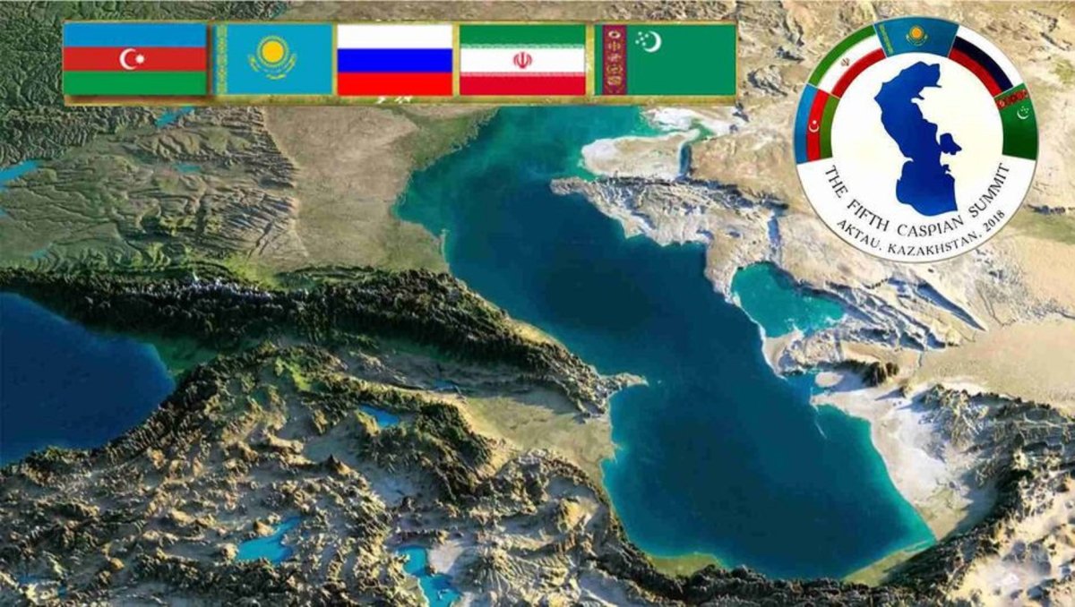 Каспийское море государства флаги