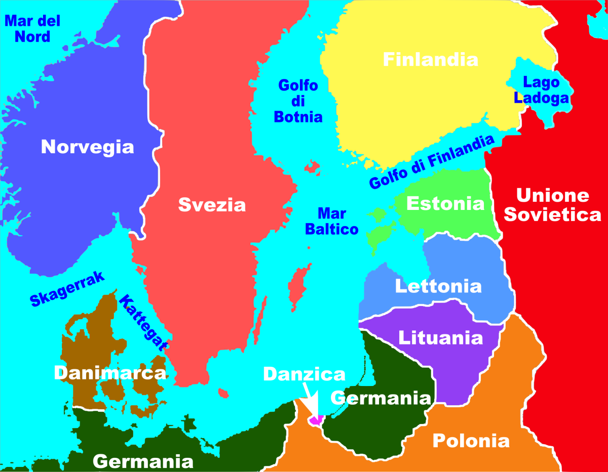 Балтийское море на карте