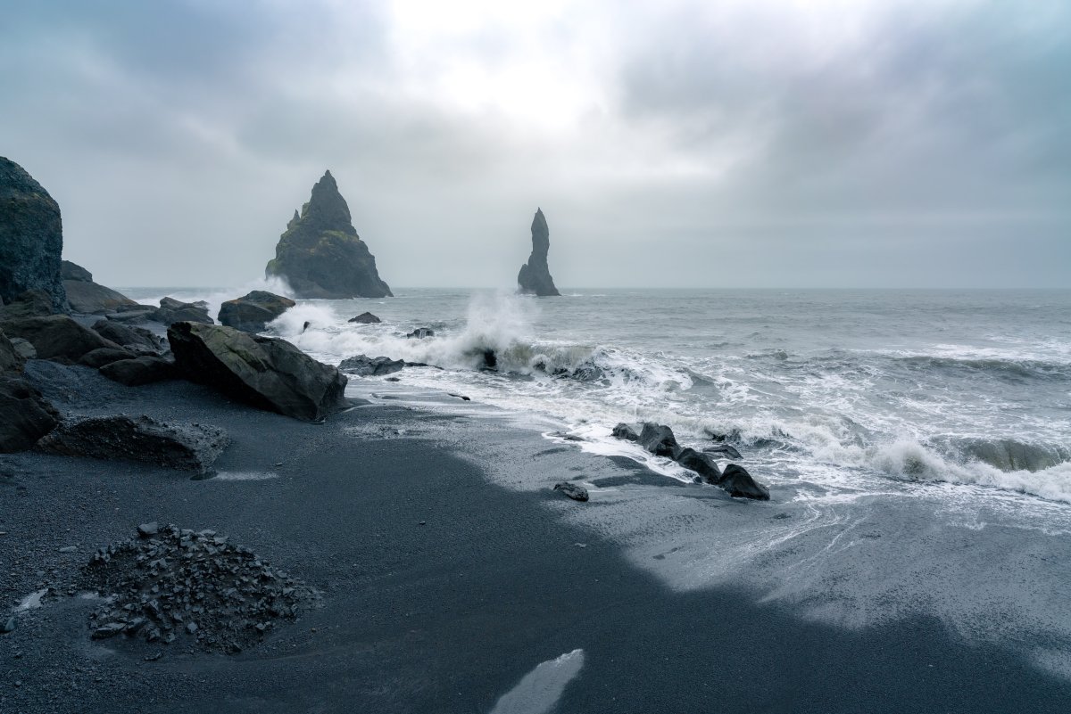 Black Sand Beach Iceland Wallpaper