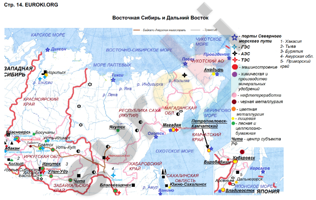 Контурные карты 9 класс металлургический комплекс Полярная звезда