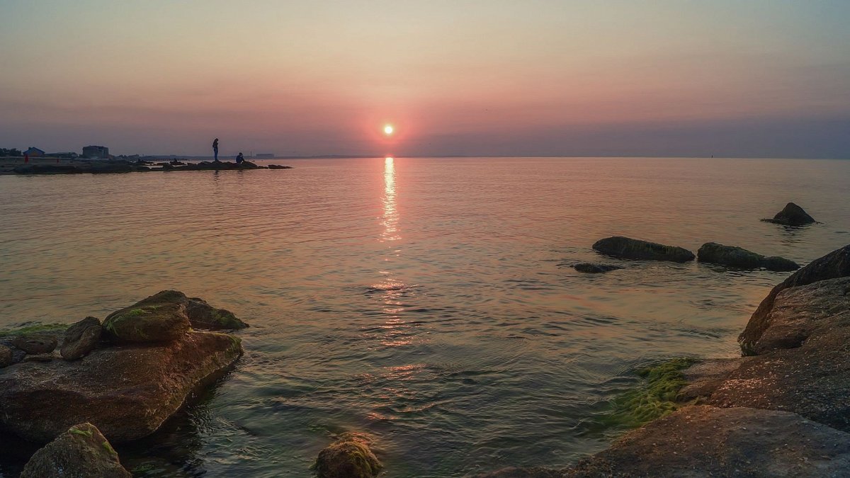 Чёрное море Феодосия рассвет