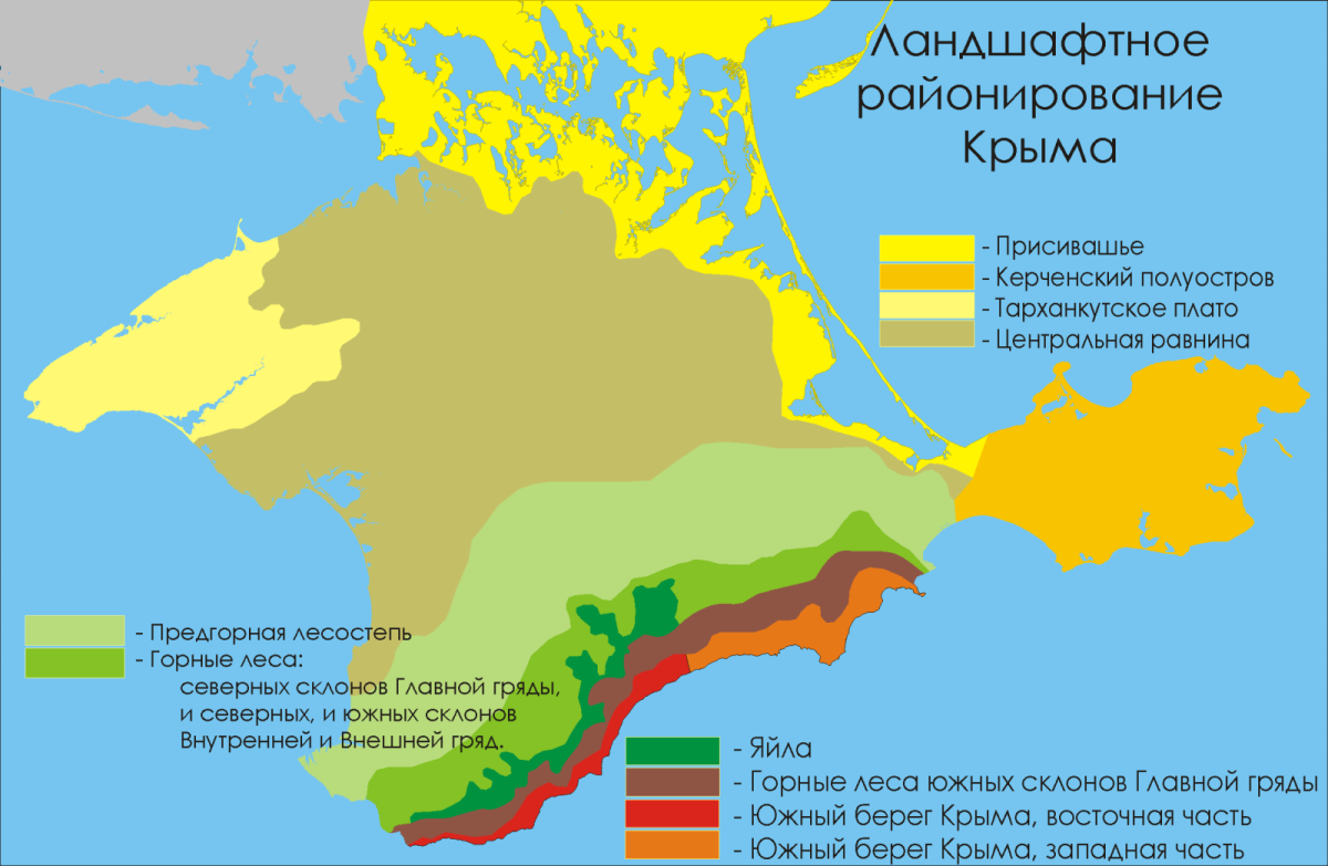 Карта почв Крымского полуострова