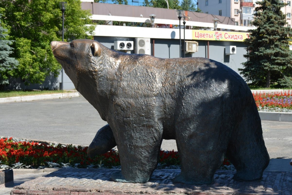 Статуя медведя Соликамск