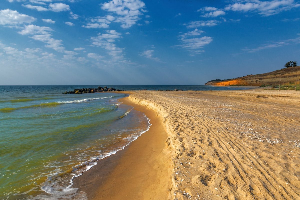 Берег Азовского моря Украины