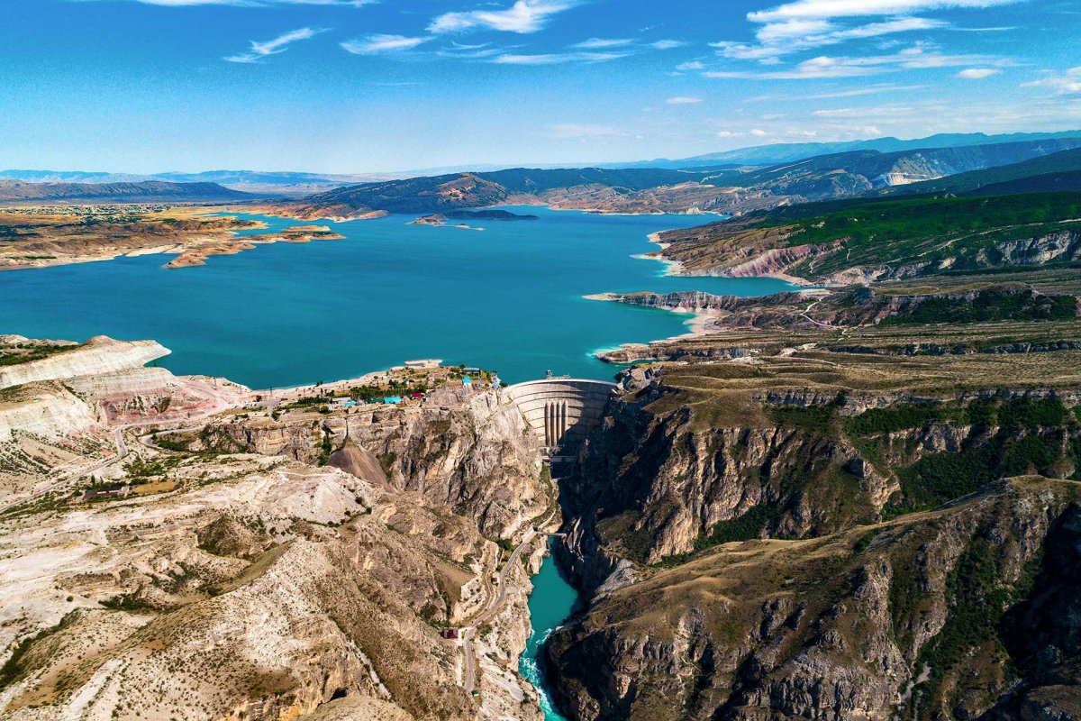 Чиркейское водохранилище и Сулакский каньон