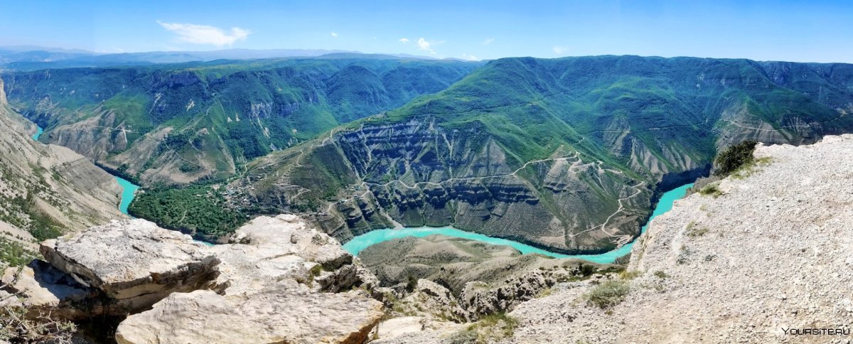 Сулакский каньон водопад
