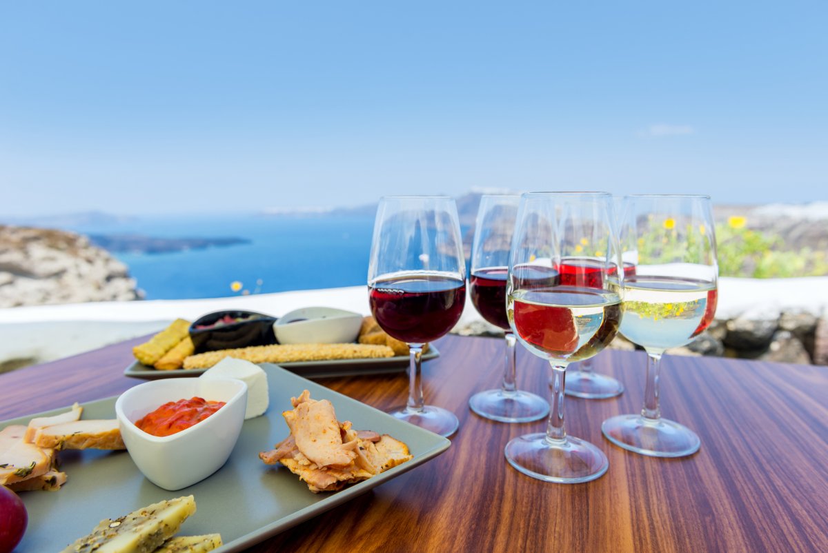 Santorini Греция вино