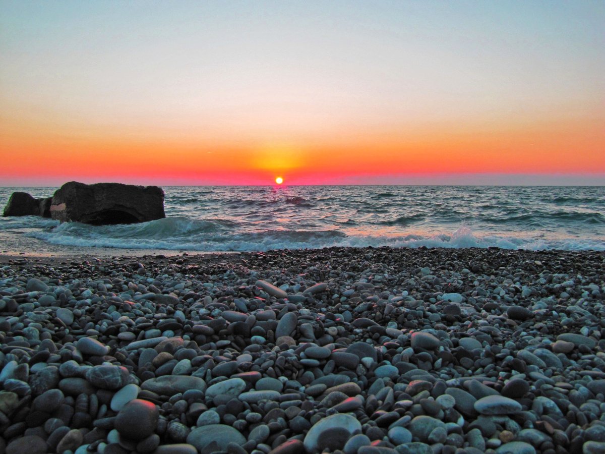 Закат на черном море