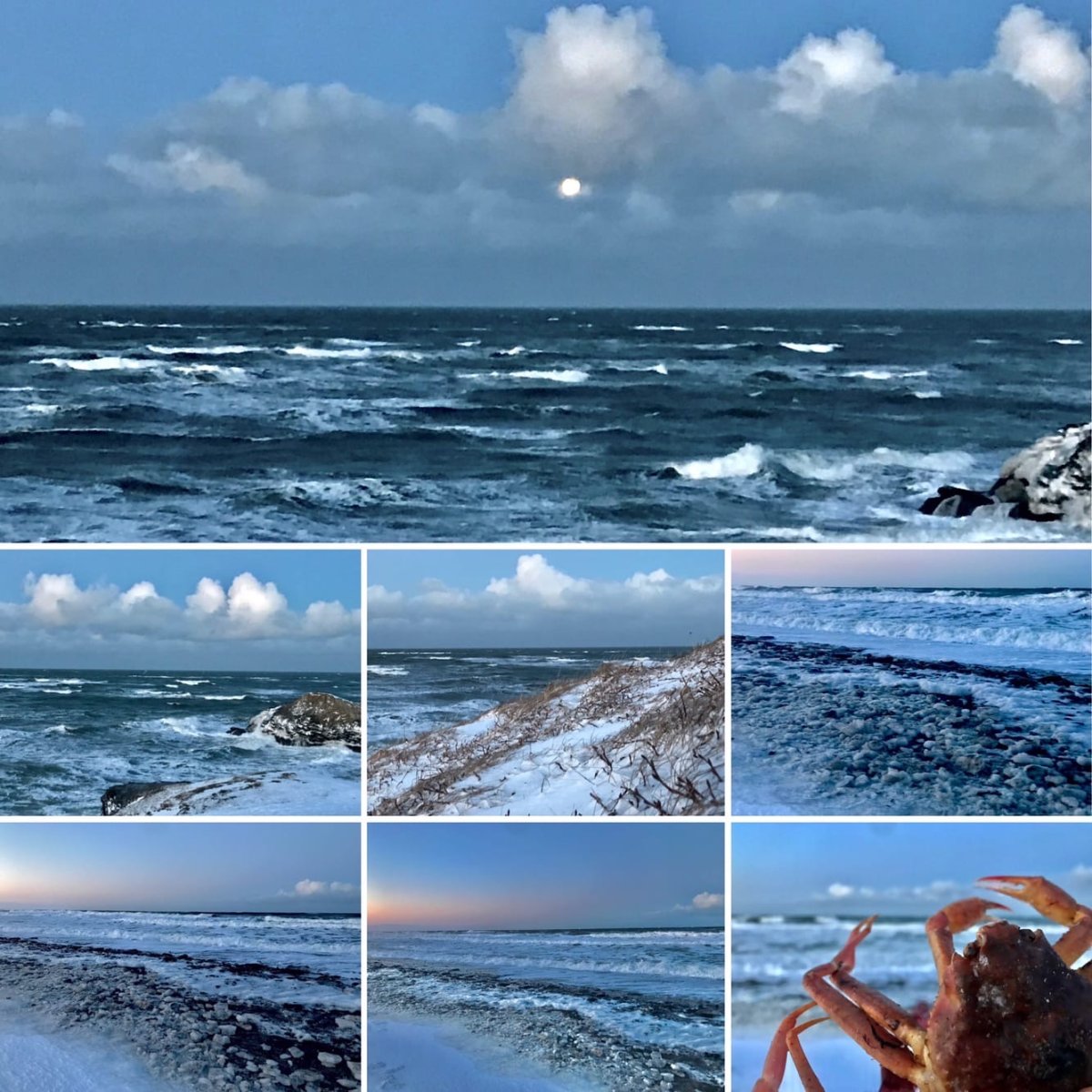 Карское море волны ночью
