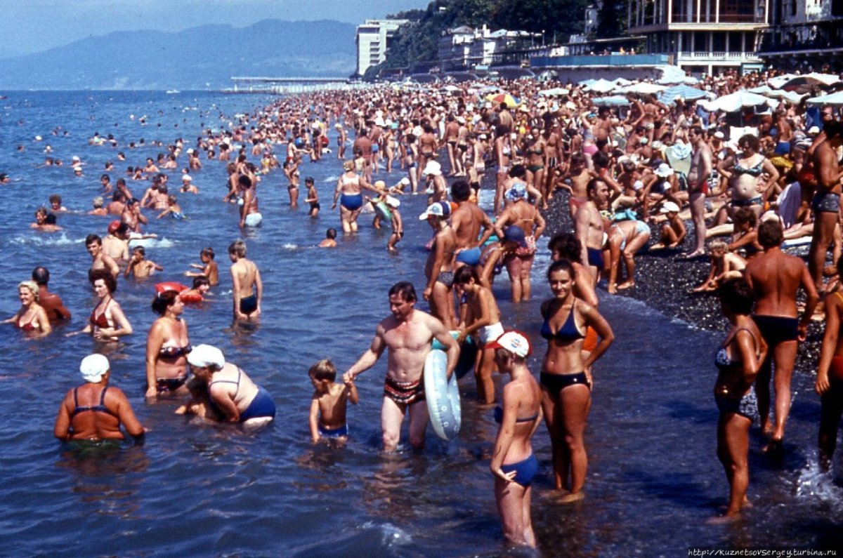 Пляж Ривьера Сочи 1970