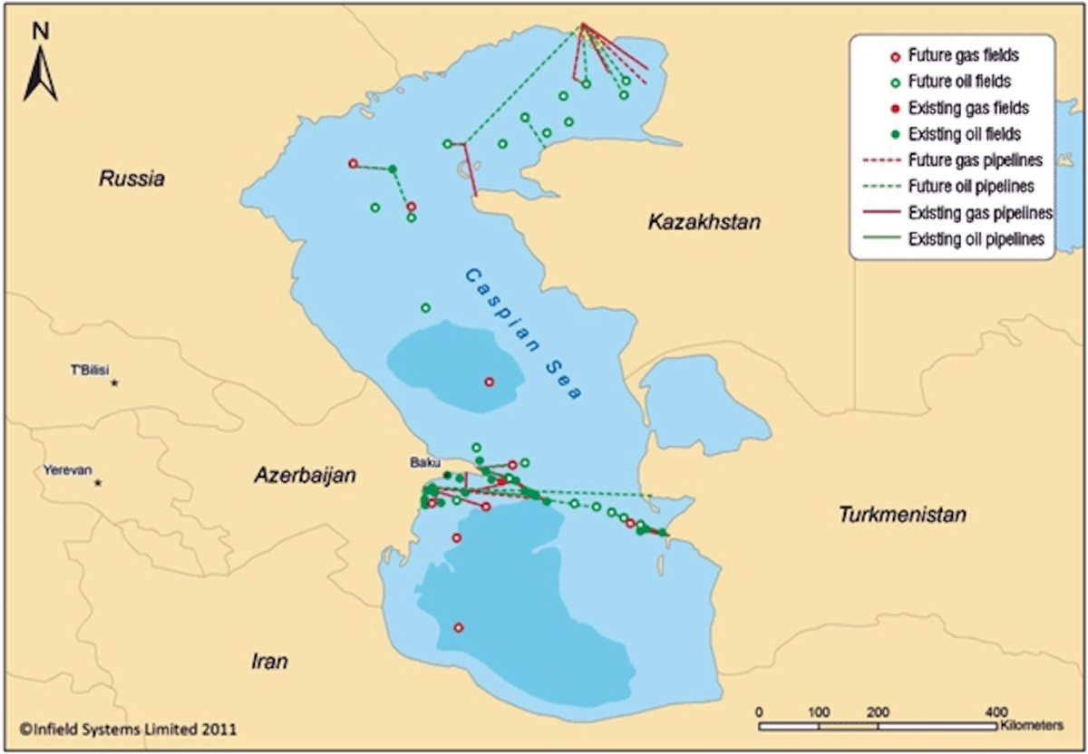 Каспийское море нефть на карте