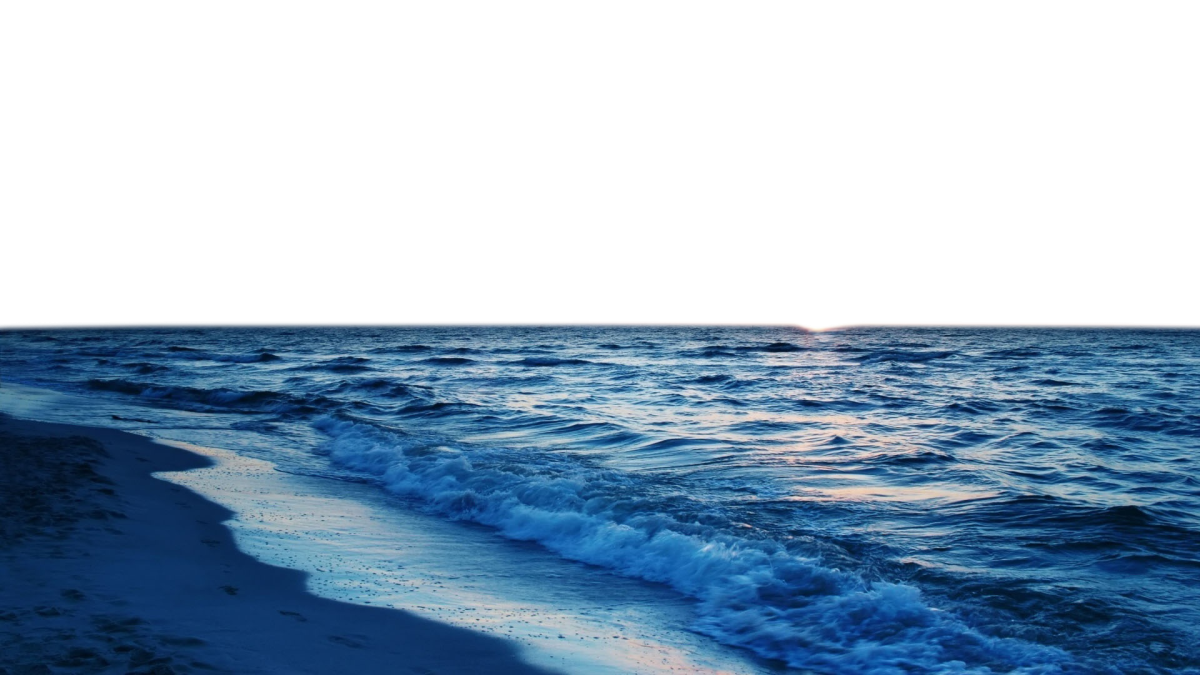 Море на белом фоне