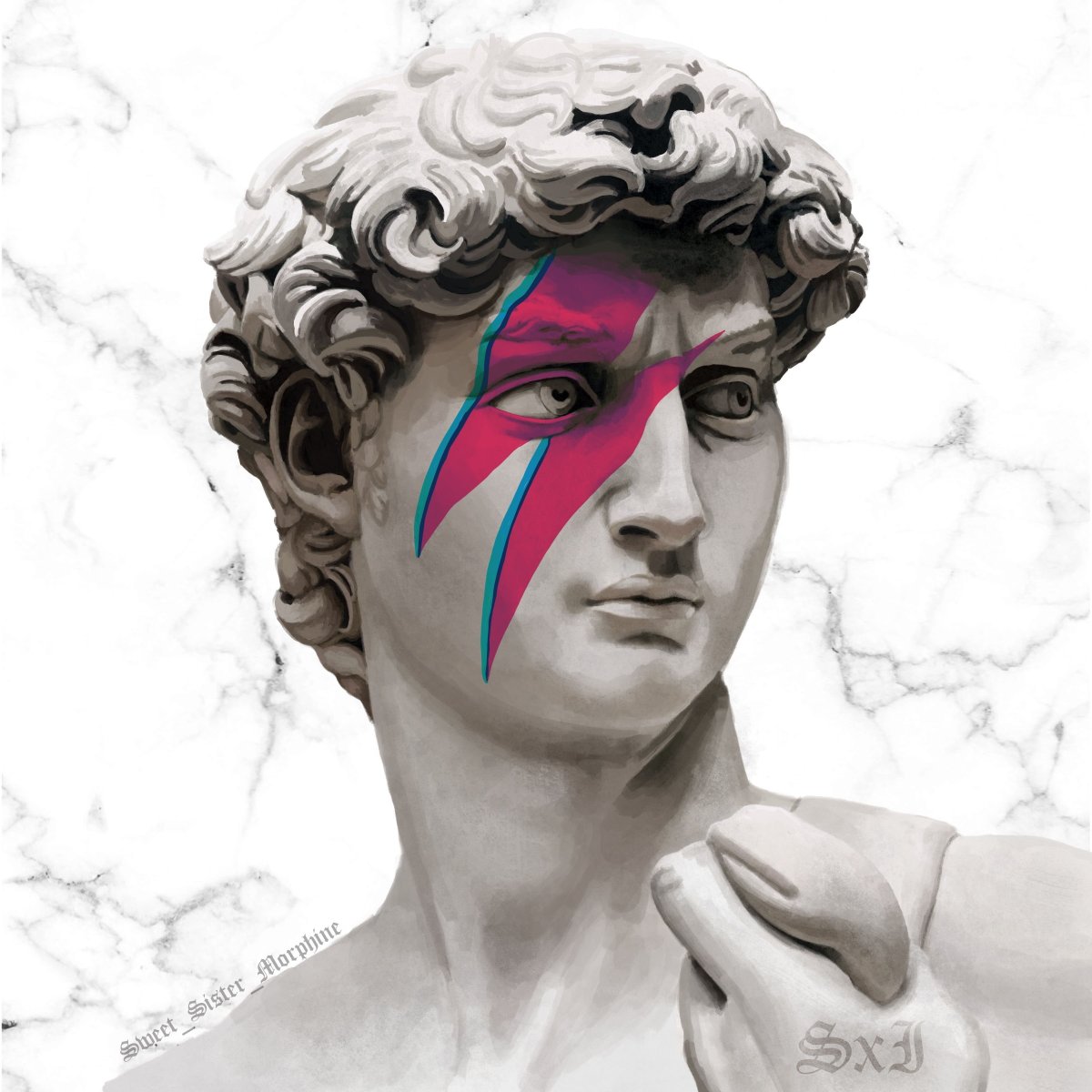 Давид Микеланджело vaporwave
