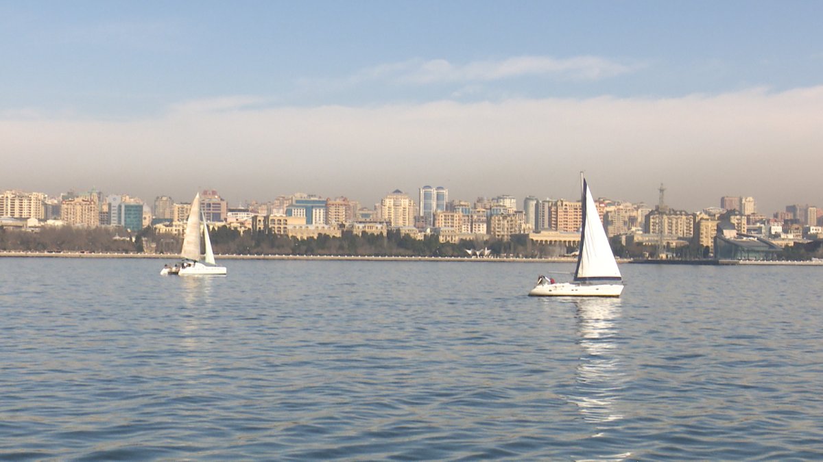 Баку Каспийское море яхта