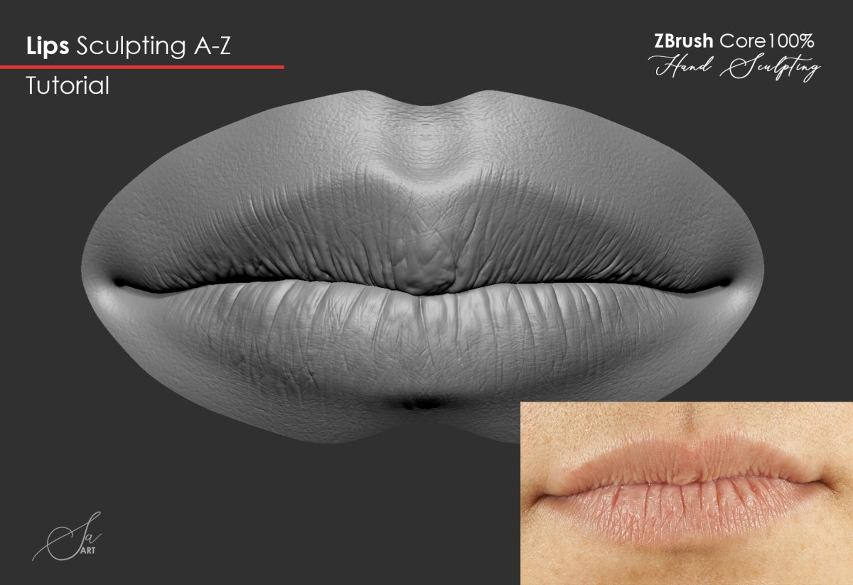 Альфа губ для Zbrush
