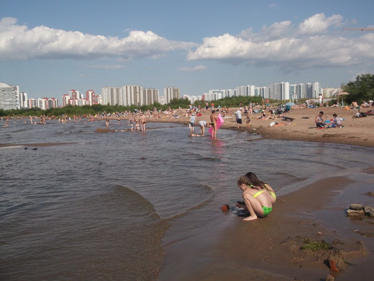 Пляж финского залива в Питере Балтийская Жемчужина