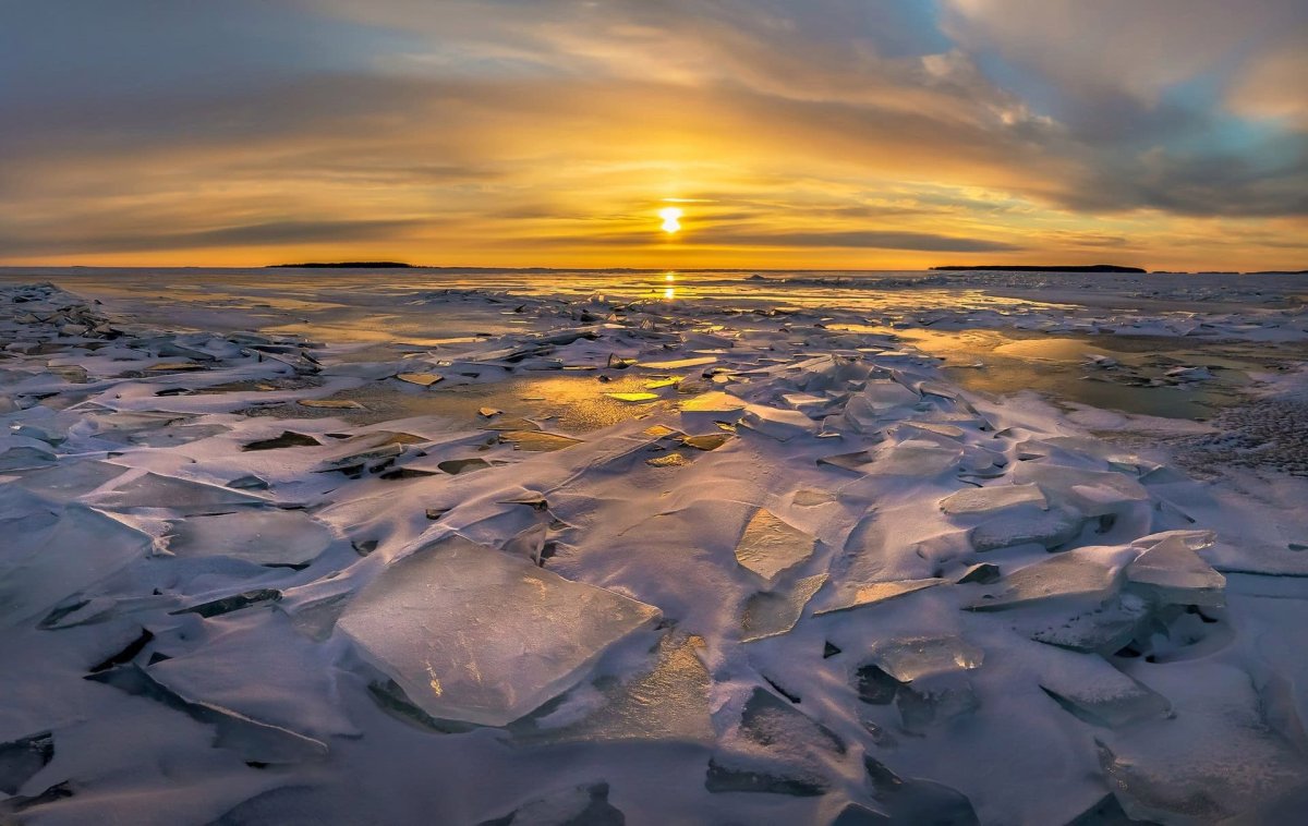 Баренцево море льды