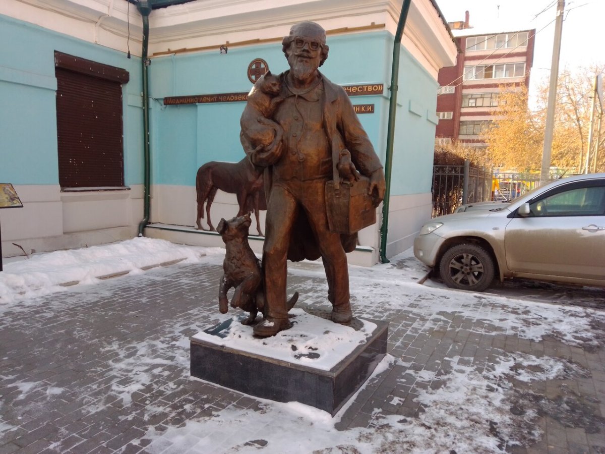 Скульптура Айболит Иркутск